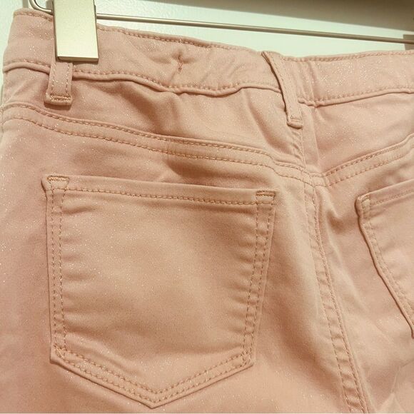 Gap Girl’s Jegging Ankle Jeans in Pink Glitter Size 10 Regular Adjustable Waist - Picture 5 of 11